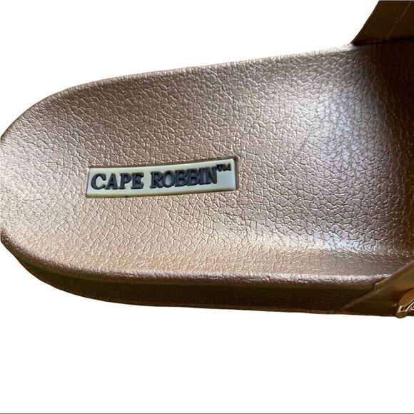 Cape Robbin Slides Sandals Rose Pink Chain Design New Sz 9 - Picture 9 of 9